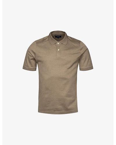 Eton Knit-trim Cotton-pique Polo Shirt Xx - Natural