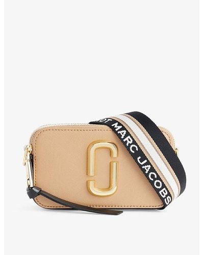 Marc Jacobs Camelthe Leather Snapshot Bag - Natural
