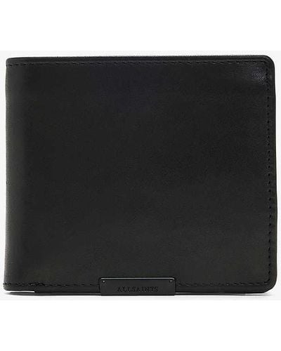 AllSaints Blyth Leather Bi-fold Wallet - Black