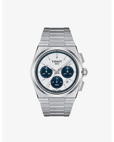 Tissot T1374271101101 Prx Chrono Stainless-steel Automatic Watch - Grey