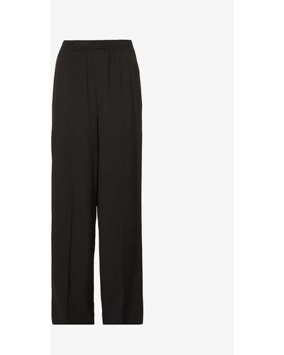 JOSEPH Hulin Relaxed-fit Silk Trousers - Black