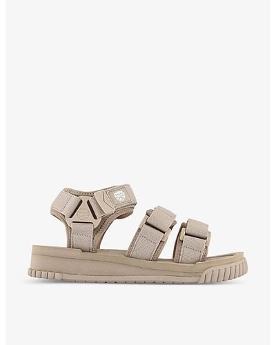 Shaka Neo Bungy Platform-sole Woven Sandals - Grey