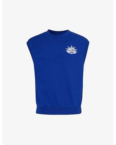 Replay Logo-print Cotton-blend Sweatshirt X - Blue