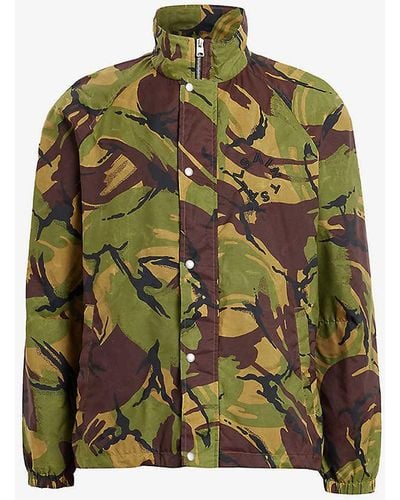 AllSaints Tierra Camouflage-print Shell Jacket X - Green