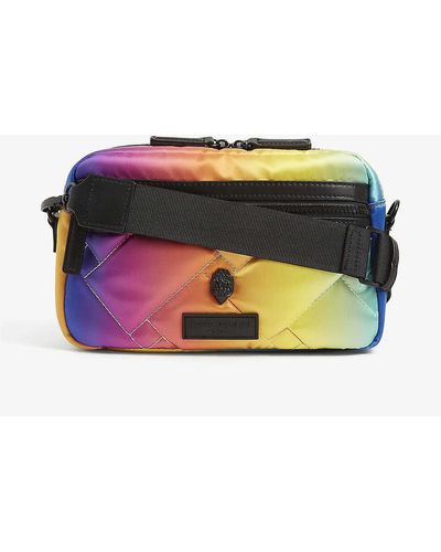 Kurt Geiger Womens Other Rainbow-print Logo-embellished Recycled Nylon Cross-body Bag - Multicolor