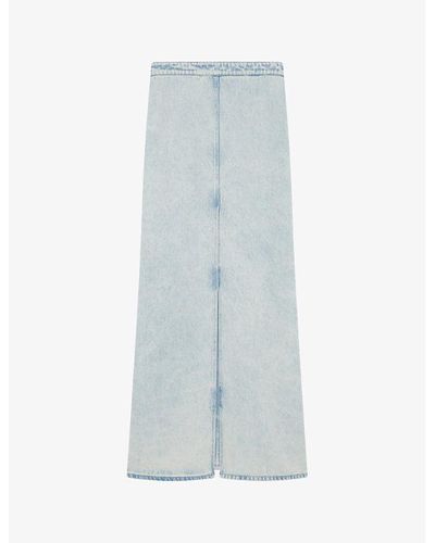 IRO Carolia Split-front Mid-rise Denim Maxi Skirt - Blue