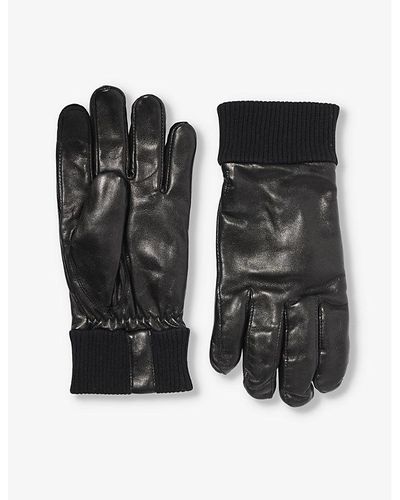 Hestra Fredrik Rib-cuff Leather Gloves - Black