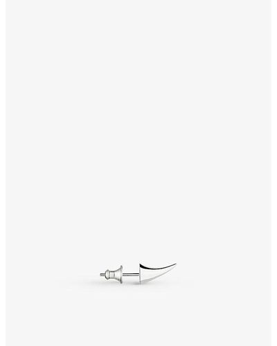 Shaun Leane Rose Thorn Black Rhodium-plated Sterling Bar Single Earring - White