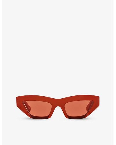 Bottega Veneta Bv1219s Cat-eye Acetate Sunglasses - Red