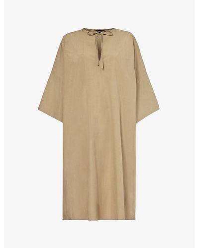 Weekend by Maxmara Caro Relaxed-fit Cotton Midi Dress - Natural