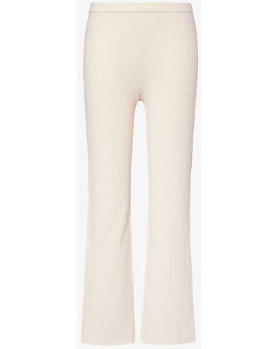 Skin Pansy Straight-leg Cotton-blend Trouser - Natural