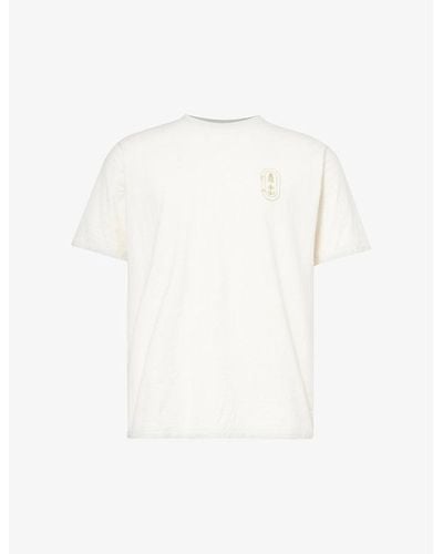 Patagonia Clean Climb Trade Responsibili-tee Recycled Cotton And Recycled Polyester-blend T-shirt - White