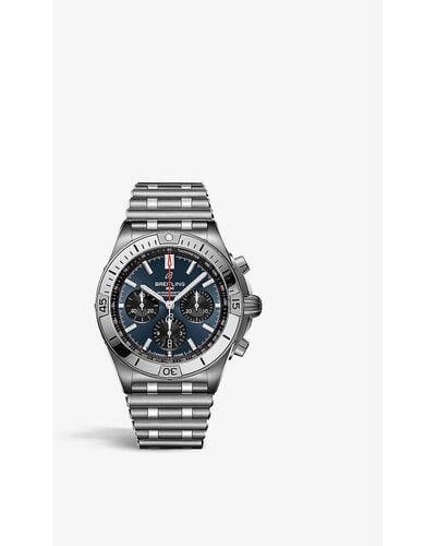 Breitling Ab0134101c1a1 Chronomat Stainless-steel Self-winding Mechanical Watch - Metallic