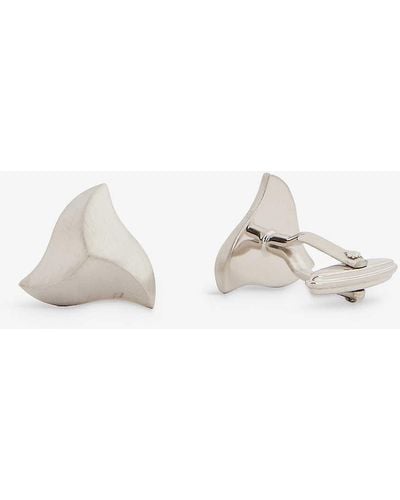 Lanvin Triangle-shape Brass Cufflinks - White