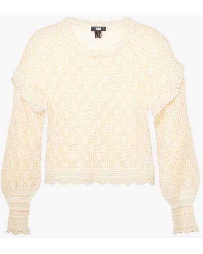 PAIGE Kassandra Scalloped-detail Cotton-crochet Jumper - Multicolour