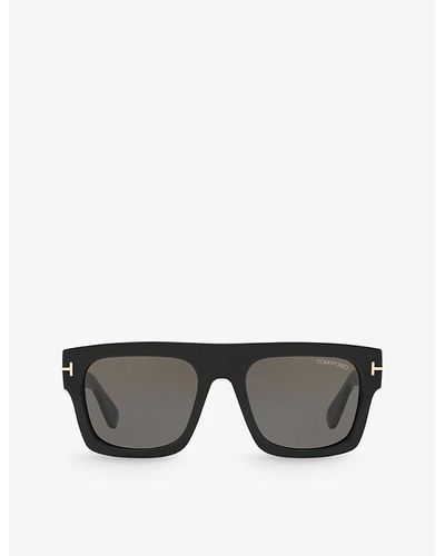 Tom Ford Ft0711 Fausto Square-frame Acetate Sunglasses - Black