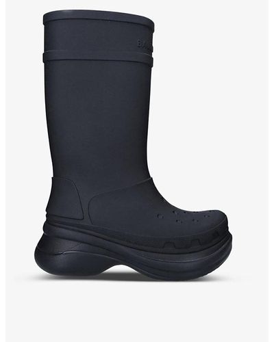 Balenciaga X Crocs Chunky Rubber Boots - Black