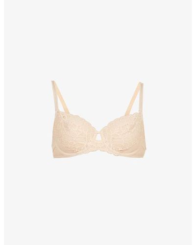 Wacoal Raffiné Floral-embroidered Stretch-lace Bra - White