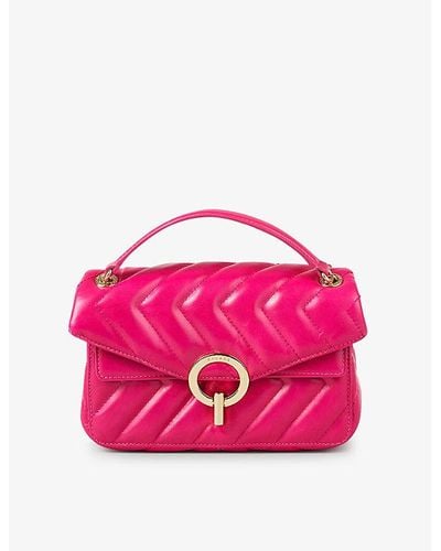 Sandro Yza Leather Shoulder Bag - Pink
