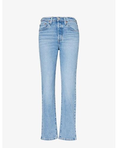 Levi's 501 Straight-leg High-rise Stretch-denim Jeans - Blue