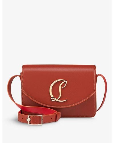 Christian Louboutin Loubi54 Small Leather Crossbody Bag - Red