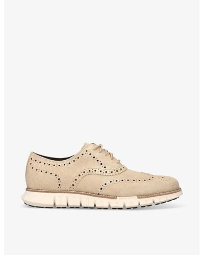 Cole Haan Zerøgrand Wingtip Leather Oxford Shoes - Natural