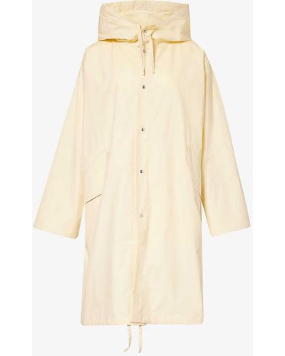 Jil Sander Brand-print Hooded Cotton Parka Jacket - White