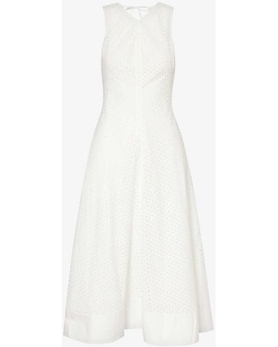 Proenza Schouler Juno Flared-hem Cotton Midi Dress - White