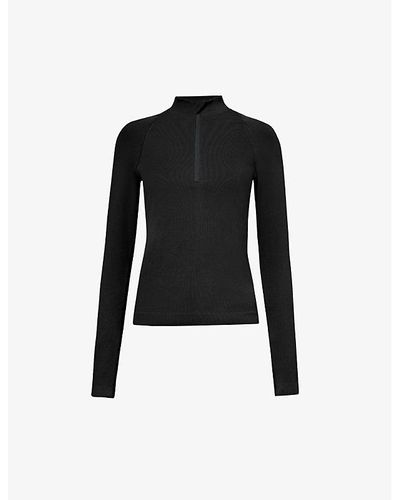 GYMSHARK Everywear Comfort High-neck Stretch-woven Top - Black