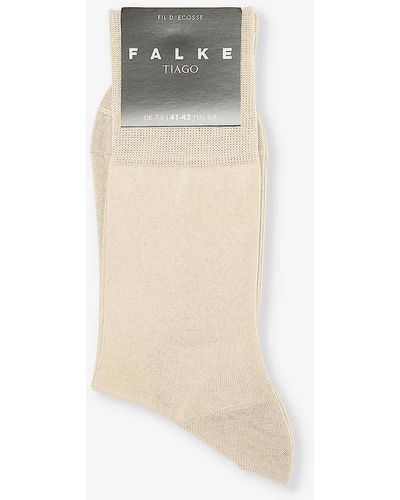 FALKE Tiago Cotton-blend Knitted Socks - White