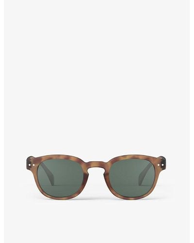 Izipizi #c Round-frame Polycarbonate Sunglasses - Green