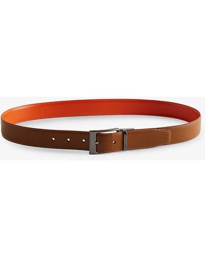 Ted Baker Kacin Reversible Leather Belt - White