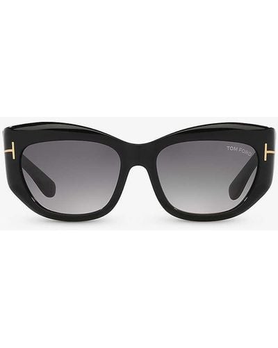 Tom Ford Tr001702 Brianna Cat-eye Acetate Sunglasses - Grey
