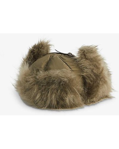 Yves Salomon Chapka Shearling And Shell-down Hat - Green