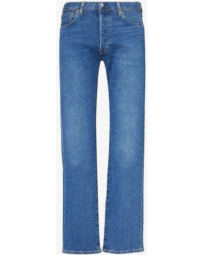 Levi's 501 Straight-leg Mid-rise Stretch-denim Jeans - Blue