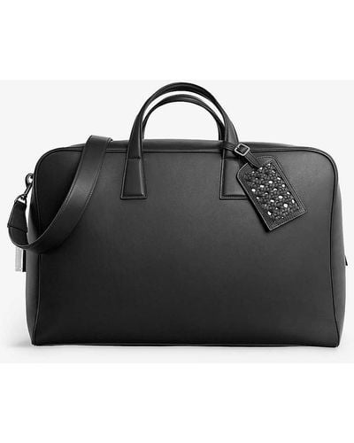 Aviteur Cristallo Weekend Leather Holdall Bag - Black
