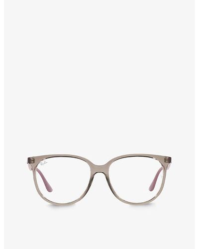 Ray-Ban Rx4378v Round-frame Acetate Glasses - Gray