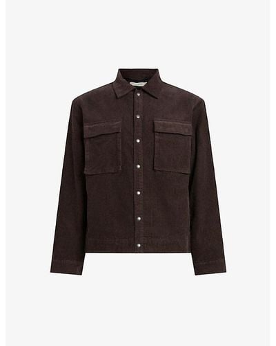 AllSaints Natt Padded Organic And Recycled-cotton Corduroy Jacket X - Brown
