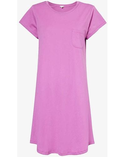 Skin Carissa Relaxed-fit Organic-cotton Night Dress - Pink