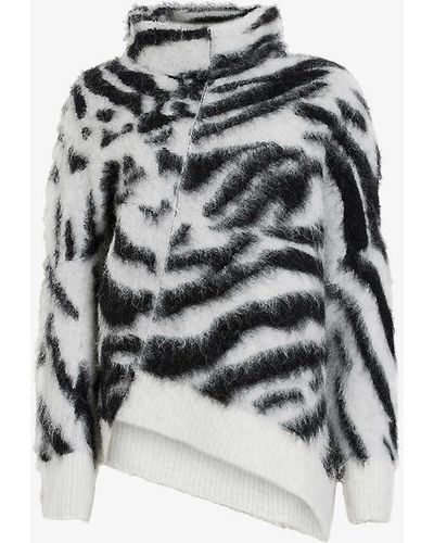 AllSaints Duke Stripe pattern Relaxed fit Wool And Alpaca blend