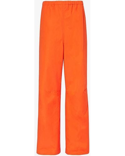Gucci Skater Relaxed-fit Wide-leg Cotton Trousers - Orange