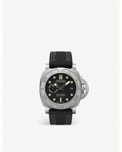 Panerai Pam00984 Submersible Mike Horn Ecotitaniumtm And Fabric Watch - Black