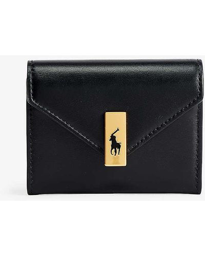 Polo Ralph Lauren Logo-plaque Small Leather Wallet - Black