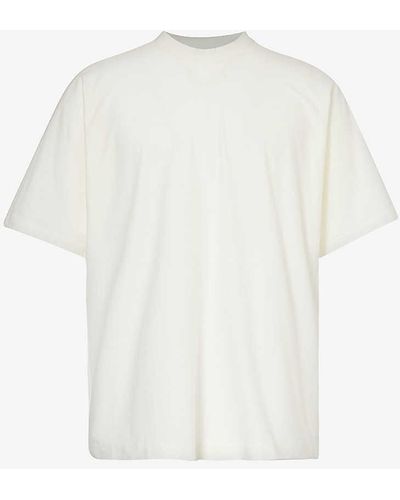 Homme Plissé Issey Miyake Basic Release Relaxed-fit Cotton-jersey T-shirt - White