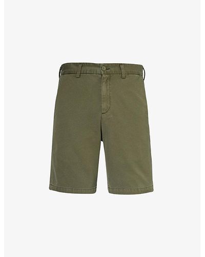 Agolde Vinson Mid-rise Cotton Chino Shorts - Green