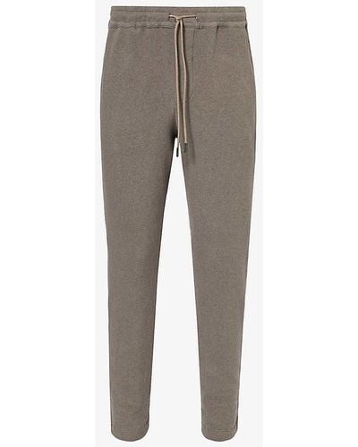 Hanro Regular-fit Tapered-leg Cotton-blend Pyjama Botto - Grey