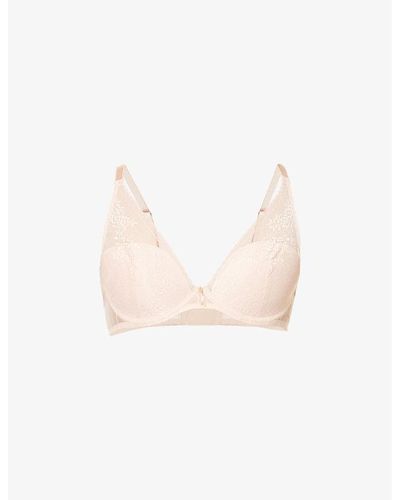 Passionata Maddie Plunge Stretch-lace Bra - White