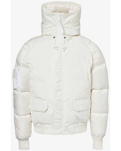 Canada Goose Chilliwack Logo-embroidered Regular-fit Woven Bomber Jacket - White
