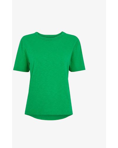 Whistles Emily Ultimate Cotton-jersey T-shirt - Green