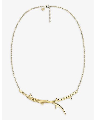 Shaun Leane Rose Thorn Gold-tone Sterling Silver Necklace - White